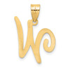 14K Yellow Gold Script Letter W Initial Pendant YC1540W