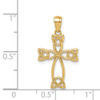 14K Yellow Gold Celtic Knot Cross Pendant