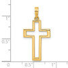 14K Yellow Gold Polished Cross Pendant D5286