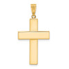 14K Two-tone Gold Polished and Textured Crucifix Pendant C4957