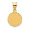 14K Yellow Gold Polished and Satin Solid Face of Jesus Medal Pendant