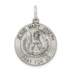 Sterling Silver Antiqued Holy Family Medal Pendant