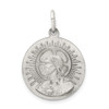 Sterling Silver Antiqued Matka Boska Medal Pendant