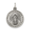 Sterling Silver Antiqued Miraculous Medal Pendant QC463