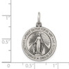 Sterling Silver Antiqued Miraculous Medal Pendant QC468