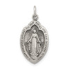 Sterling Silver Antiqued Miraculous Medal Pendant QC5504