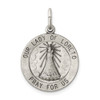 Sterling Silver Antiqued Our Lady of Loreto Medal Pendant