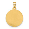 14K Yellow Gold and White Rhodium-plating Hollow Our Lady of Mt Carmel Medal Pendant
