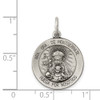 Sterling Silver Antiqued Lady Of Montserrate Medal Pendant