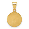 14K Yellow Gold Polished and Satin St. Anthony Medal Pendant