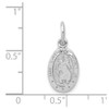 10K White Gold St. Christopher Medal Pendant