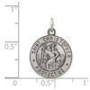 Sterling Silver Antiqued St. Christopher Medal Pendant QC462