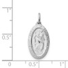 Sterling Silver Rhodium-plated St. Christopher Medal Pendant QC3552