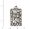 Sterling Silver Antiqued and Brushed St. Christopher Medal Pendant