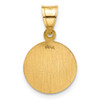 14K Yellow Gold Polished and Satin St. Christopher Medal Pendant