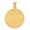 14K Yellow Gold Polished and Satin Solid St. Christopher Medal Pendant