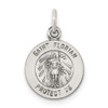 Sterling Silver Antiqued Saint Florian Medal Pendant QC5720