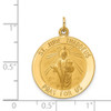 14K Yellow Gold Solid Polished/Satin Medium Round St. Jude Thaddeus Medal Pendant