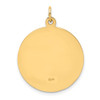 14K Yellow Gold Solid Polished/Satin Medium Round St. Jude Thaddeus Medal Pendant