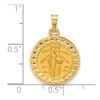 14K Yellow Gold Hollow St. Jude Thaddeus Medal Pendant