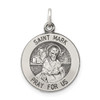 Sterling Silver Antiqued Saint Mark Medal Pendant QC5736