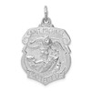 Sterling Silver Saint Michael Badge Medal Pendant