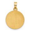 14K Yellow Gold with White Rhodium-plating Hollow St. Michael Medal Pendant