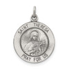 Sterling Silver St. Theresa Medal Pendant QC3620
