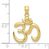 10K Yellow Gold Polished Om Symbol Pendant 10K6148