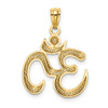 10K Yellow Gold Polished Om Symbol Pendant 10K6148