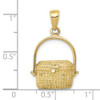 10K Yellow Gold Large Nantucket Basket Pendant