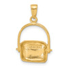 10K Yellow Gold Large Nantucket Basket Pendant