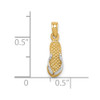 10K Yellow Gold & Rhodium-plating Single Flip-Flop Pendant