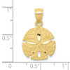 10K Yellow Gold Sand Dollar Pendant 10K2935