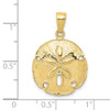 10K Yellow Gold Sand Dollar Pendant 10K2938