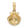 10K Yellow Gold Scallop Shell Pendant 10K2967