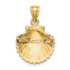 10K Yellow Gold Scallop Shell Pendant 10K2918