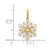 14K Yellow Gold Polished CZ Snowflake Pendant