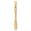 10K Yellow Gold 3-D Baseball Bat Pendant