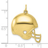 10K Yellow Gold Polished Football Helmet Pendant