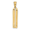 10K Yellow Gold 3-D Snow Skis Pendant