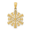 10K Yellow Gold Polished Snowflake Pendant