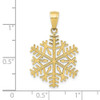 10K Yellow Gold Polished Snowflake Pendant