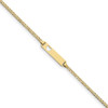5.5" 10k Yellow Gold Flat Curb Link ID Bracelet 10BID27-5.5
