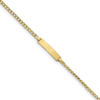 5.5" 10k Yellow Gold Semi-solid Curb Link ID Bracelet