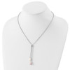 Sterling Silver Rhodium-plated Freshwater Cultured Pearl Knot 18 in. Necklace/Earrings Set