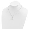 Sterling Silver Rhodium-plated 8-9mm Freshwater Cultured Pearl CZ Necklace/Earrings Set