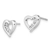 Sterling Silver CZ Heart Earrings and Pendant Set