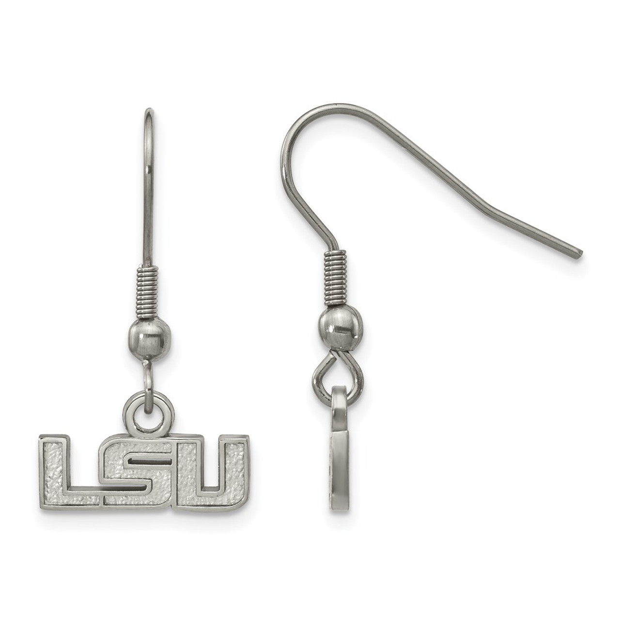 Sterling Silver Gold-plated LogoArt University of Louisville Letter L Small  Dangle Wire Earrings - Wellness Marketer Jewelry