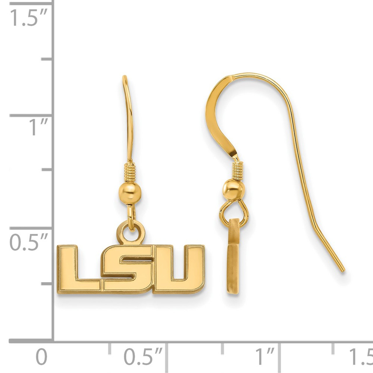 Sterling Silver LogoArt Louisiana State University Small Pendant